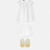 Baby Devor&eacute; Cotton-Poplin Dress Set