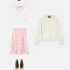 Barocco Foulard Pleated Kids Midi Skirt