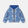 Barocco Foulard Reversible Kids Puffer Jacket
