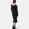 Baroque Buckle Cutout Midi Dress