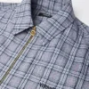 Checked Wool Flannel Zip Overshirt