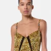Cheetah Allover Silk Slip Mini Dress