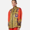 Cheetah Barocco Silk Lavalli&egrave;re Shirt