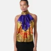 Cheetah Barocco Silk Lavalli&egrave;re Top