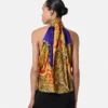 Cheetah Barocco Silk Lavalli&egrave;re Top