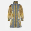 Cheetah Foulard Silk Lavalli&egrave;re Mini Dress