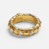 Crystal Metal Mesh Ring