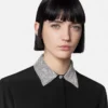 Crystal Silk Crépe Fitted Shirt