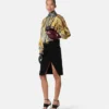 Draped Midi Skirt