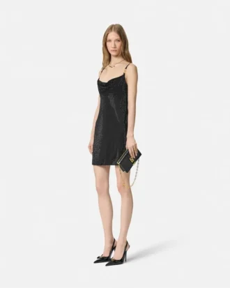 Embellished Viscose Mini Dress