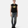 Embroidered Buckle Crest T-Shirt