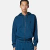 Embroidered Cotton-Jersey Zip Hoodie