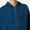Embroidered Cotton-Jersey Zip Hoodie