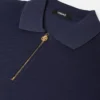 Embroidered Cotton-Piqu&eacute; Half-Zip Polo