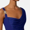 Envers-Satin Crépe Draped Gown