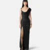Envers-Satin Crépe Draped Gown
