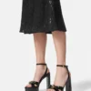Gianni Ribbon Croc-Effect Sandals 140 mm