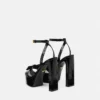 Gianni Ribbon Croc-Effect Sandals 140 mm