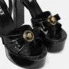Gianni Ribbon Croc-Effect Sandals 140 mm