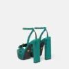Gianni Ribbon Embellished Satin Sandals 140 mm