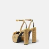 Gianni Ribbon Embellished Satin Sandals 140 mm