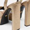 Gianni Ribbon Embellished Satin Sandals 140 mm