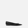 Gianni Ribbon Leather Ballerinas