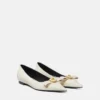 Gianni Ribbon Leather Ballerinas