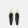 Gianni Ribbon Leather Ballerinas