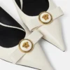 Gianni Ribbon Leather Ballerinas