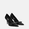 Gianni Ribbon Leather Pumps 85 mm