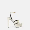 Gianni Ribbon Leather Sandals 140 mm