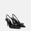 Gianni Ribbon Leather Slingbacks 85 mm