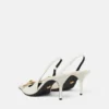 Gianni Ribbon Leather Slingbacks 85 mm