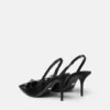 Gianni Ribbon Leather Slingbacks 85 mm
