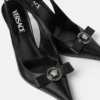 Gianni Ribbon Leather Slingbacks 85 mm