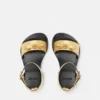 Gianni Ribbon Metallic Kids Sandals