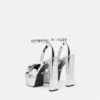 Gianni Ribbon Metallic Sandals 140 mm