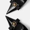 Gianni Ribbon Patent Slingbacks 85 mm