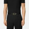 Greca Leather Belt 3 cm