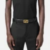 Greca Leather Belt 3 cm