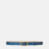 Greca Printed Leather Belt 3 cm