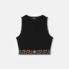 Jacquard Cotton-Jersey Crop Top
