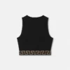 Jacquard Cotton-Jersey Crop Top