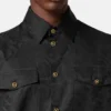 Jacquard Cotton-Poplin Shirt