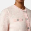 Jacquard Mohair Knit Cardigan
