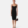 Jacquard Stretch Viscose Fitted Knit Mini Dress