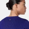 Jacquard Stretch Viscose Fitted Knit T-Shirt