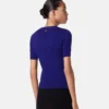 Jacquard Stretch Viscose Fitted Knit T-Shirt
