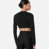 Jacquard Stretch Viscose Knit Crop Cardigan